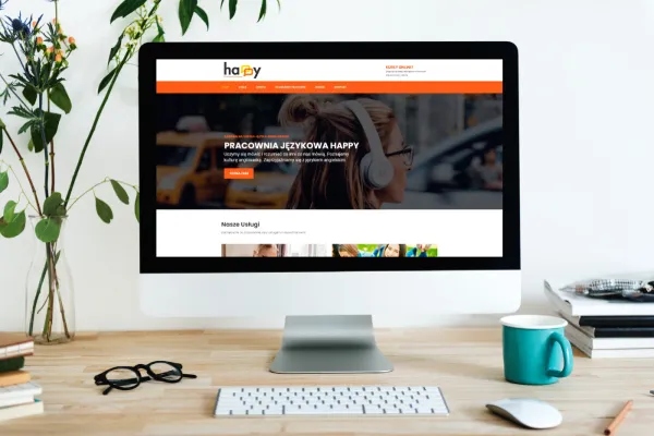 <p>Strona internetowa dla Happy Pracowni Językowej &ndash; szkoła języka angielskiego</p>
